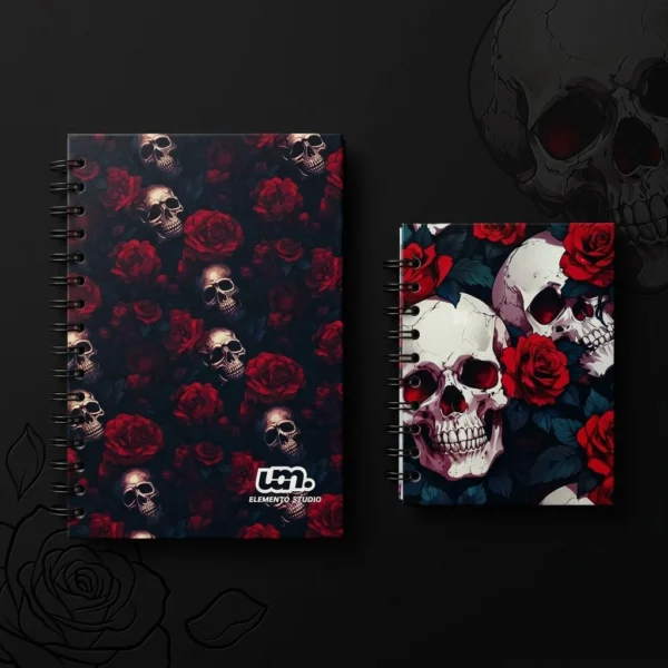 Pack Dúo Dark Roses & Skulls, Set de Libretas A5 + A6
