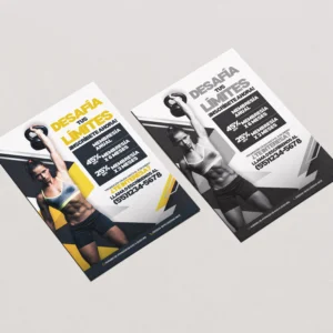 1 Millar de Volantes 1/4 de Carta 4x1 (frente color reverso gris)